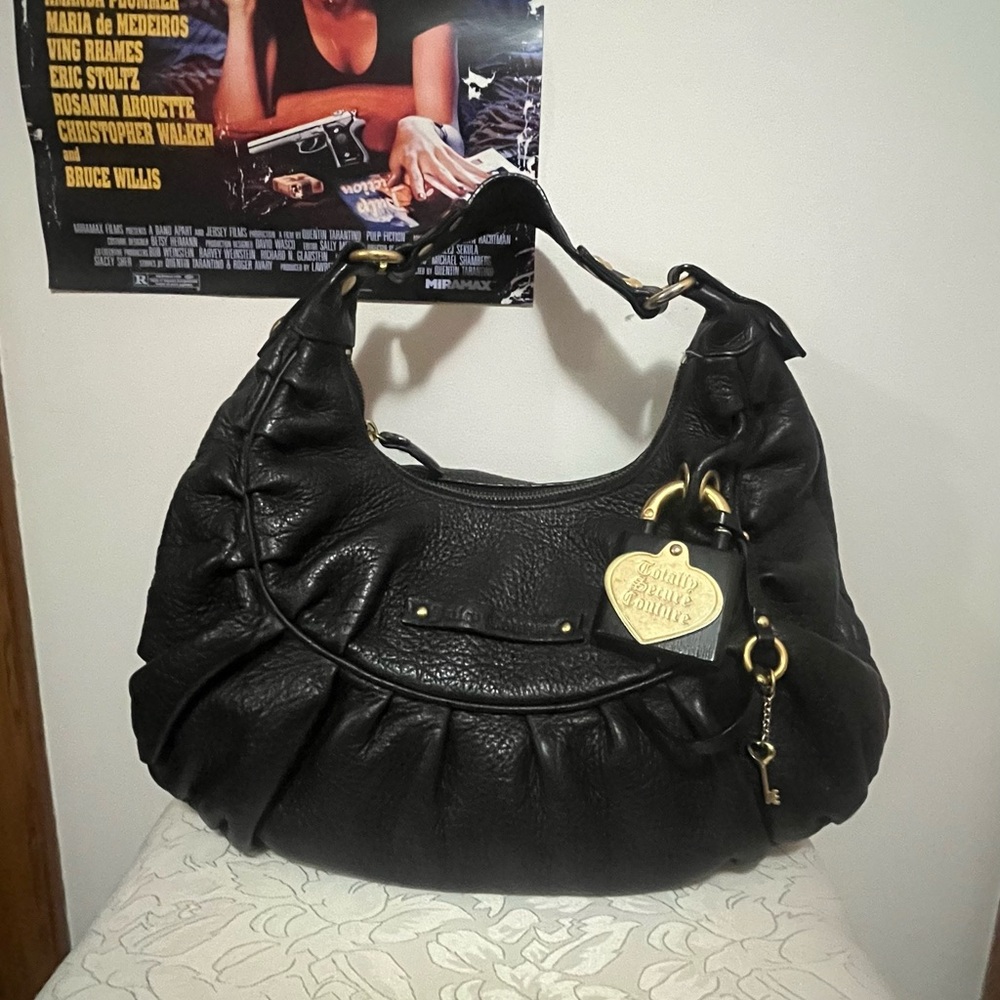 Juicy Couture Y2K black leather bag